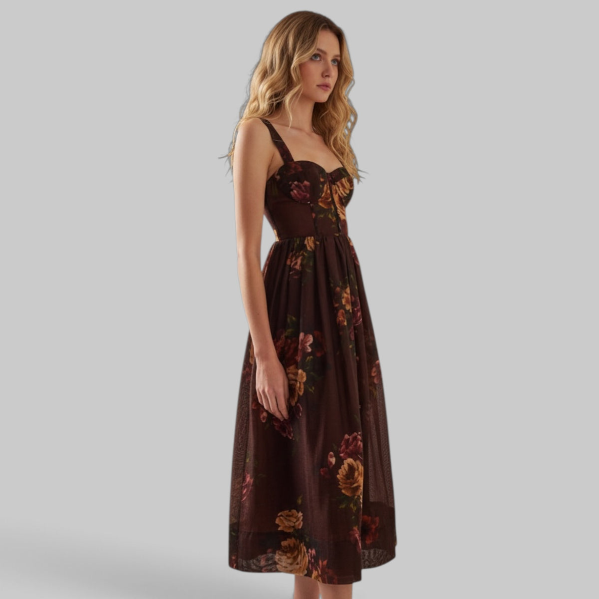 Phoebe Midi Dress by Cara Cara, styled view