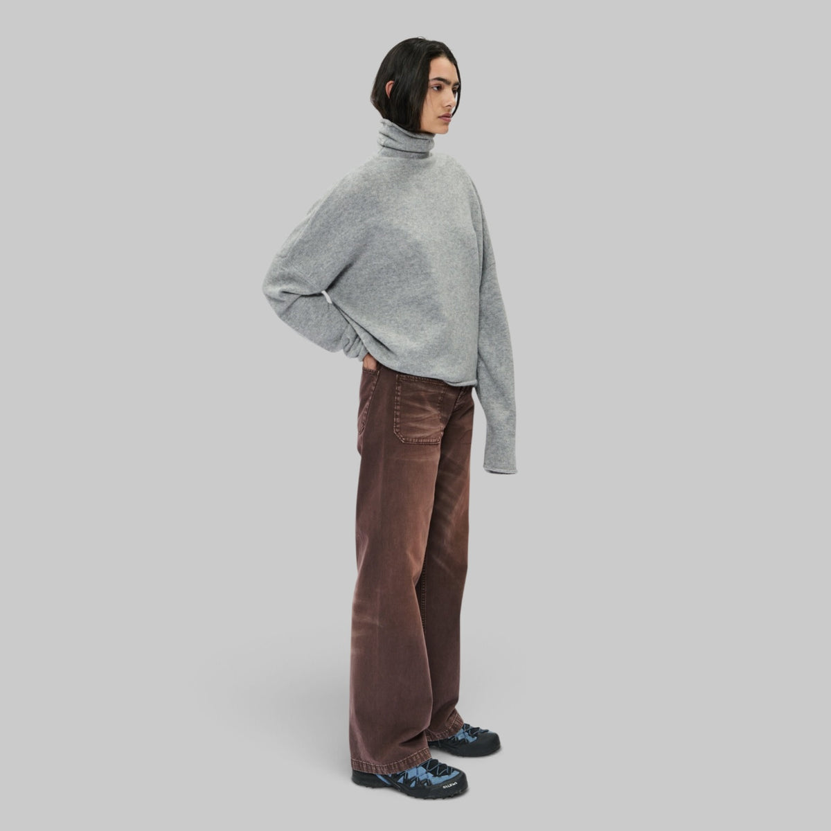6397 Richter Sweater in Heather Grey — side view