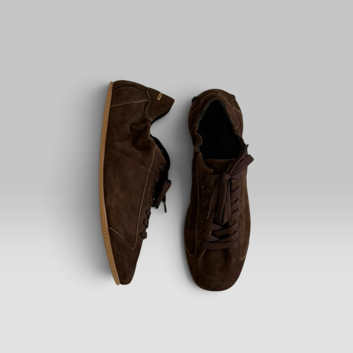 Officine Creative Ballet/102 handmade leather sneaker with gathered lace-up upper, view 3 of 10