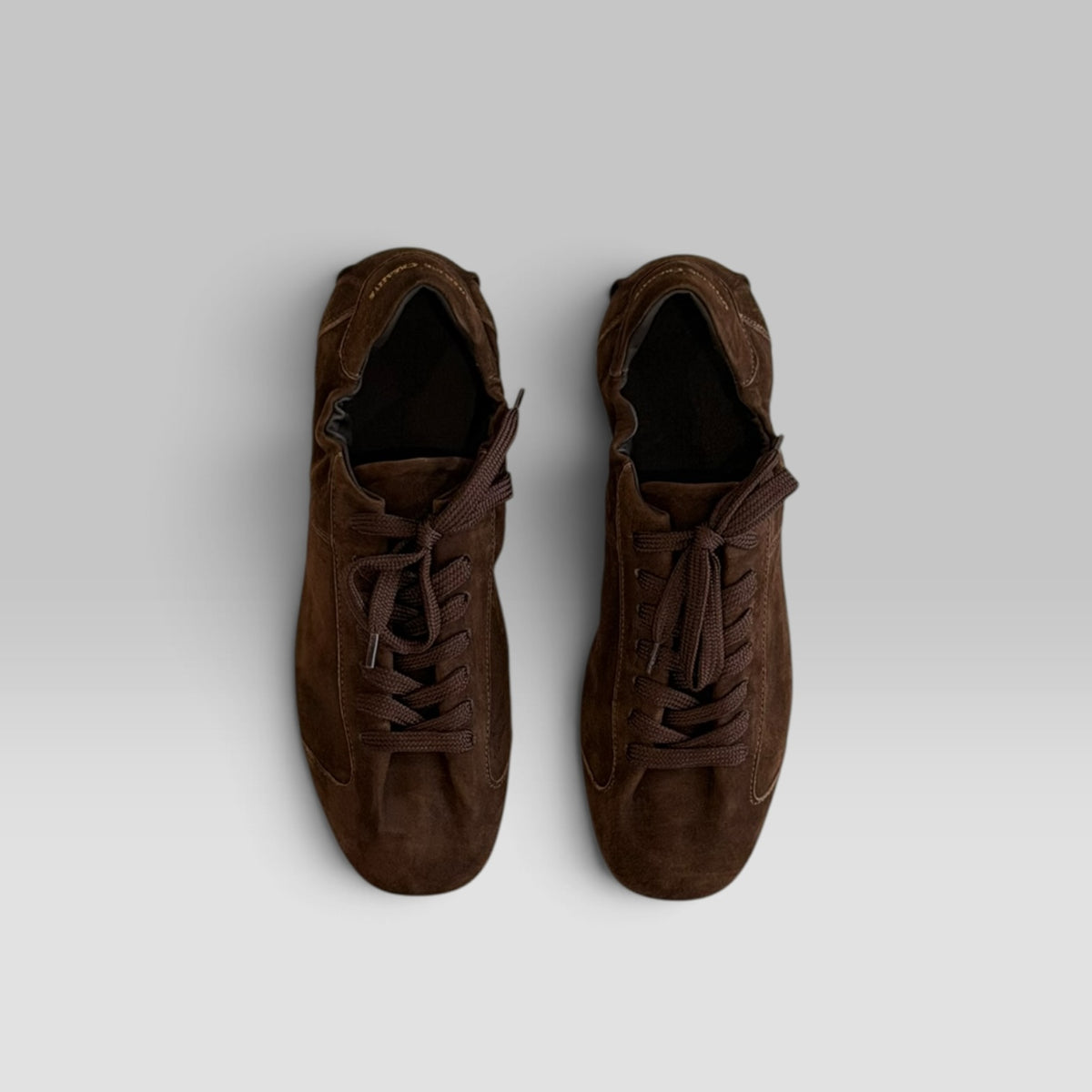 Officine Creative Ballet/102 handmade leather sneaker with gathered lace-up upper, view 9 of 10